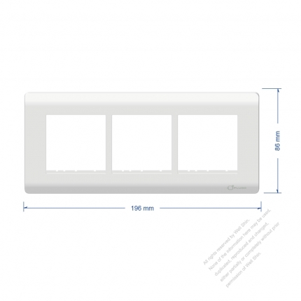 Triple Wall Plate Frame, Modularized smart switches (Photosensor Control, PIR Occupancy Sensor, Touch Control, Bluetooth, Timer Control, USB Charger, WiFi Router, RF products)