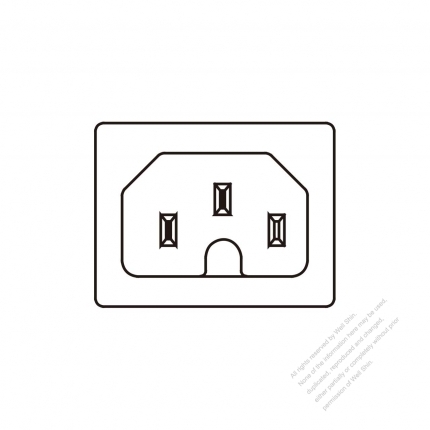 IEC 60320-1 (C16) Appliance Inlet 10A/ 15A