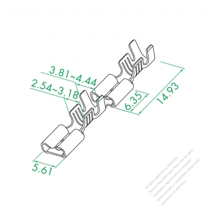 187 Vertical Female Terminal