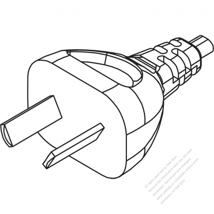 Argentina 2-Pin AC Plug, 10A 250V