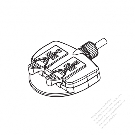 USA/ Canada Type Power Strip NEMA 5-15R outlet x 2, 3-Pin