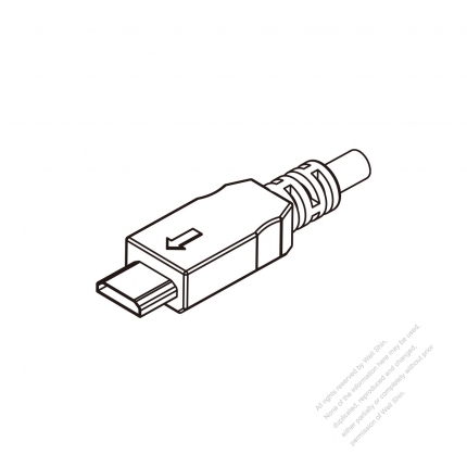 Micro USB B Plug, 5-Pin, (Straight)