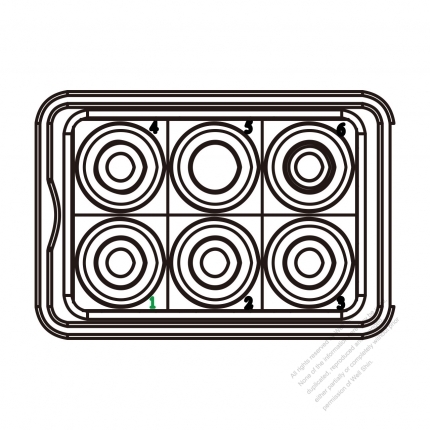 20/30A, 6-Pin Outlet  (Hole 5)