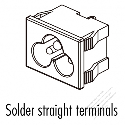 AC Socket IEC 60320-1 (C6) Appliance Inlet 2.5A/5A 250V