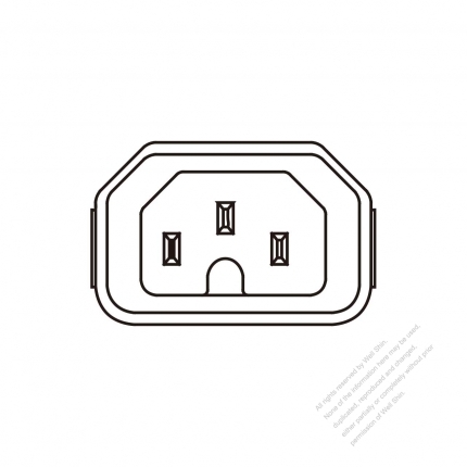 IEC 60320-1 (C16) Appliance Inlet 10A/ 15A