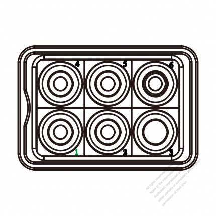 20/30A, 6-Pin Outlet  (Hole 3)