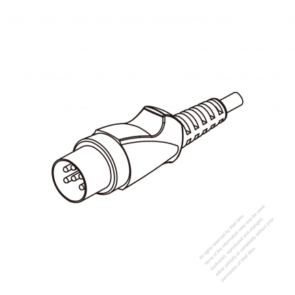 DC Straight Six-Pin Plug
