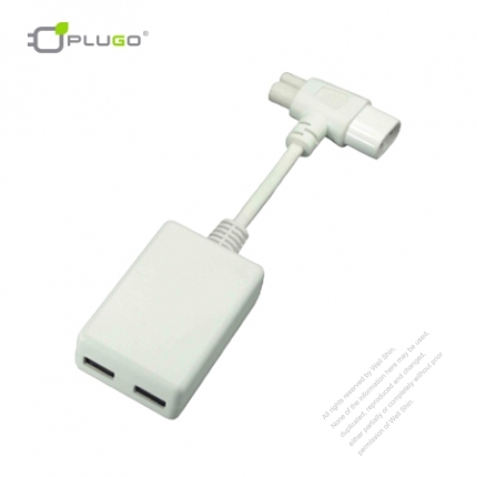 In-line 2 ports USB Charger for Notebook