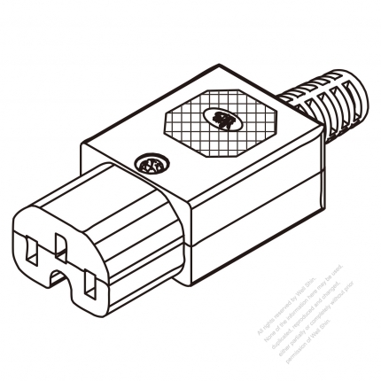 IEC 320 C15 Connector 3-Pin PA High-temp.-resistance material, Screw type, 10A International