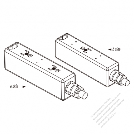 USA/Canada power strip 3-Pin(NEMA 5-15R) Straight Blade, Multi-outlet 1+2, heat-resistant 10A/13A/15A 125V