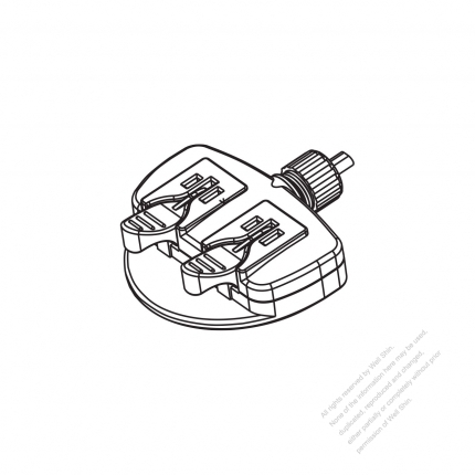 USA/ Canada Type Power Strip NEMA 1-15R outlet x 2, 2-Pin