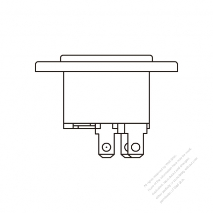 AC Socket IEC 60320-1 (C14) Appliance Inlet (fuse), Screw Type, 10A 250V