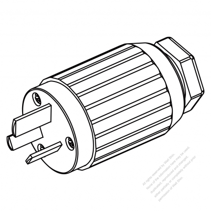 China Plug 3-Pin Straight, 16A 250V