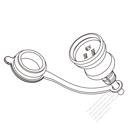 Taiwan AC Connector 3-Pin 10A-15A 125V