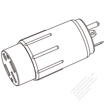 RV Adapter Plug, NEMA TT-30P to 14-50R, 3 to 4-Pin 30A 125V to 50A 125V/250V