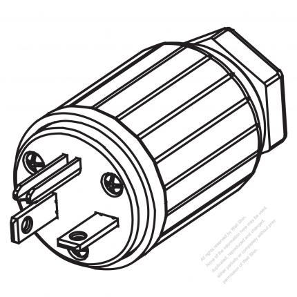 USA/Canada 	(NEMA 6-20P) 3-Pin Straight Blade Plug, 2 P, 3 Wire Grounding, 20A 250V