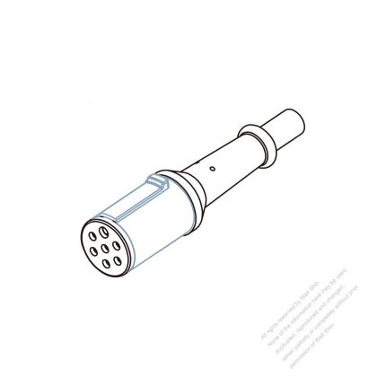 RV, Truck, Trailer  Heavy Duty Vehicle, 7-Female Round-Pin