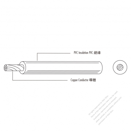 USA/Canada Type AC Power PVC Wire UL1230 Stranded