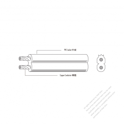 USA/Canada Type AC Power PVC Wire SPT Style Extruded PVC UL20288