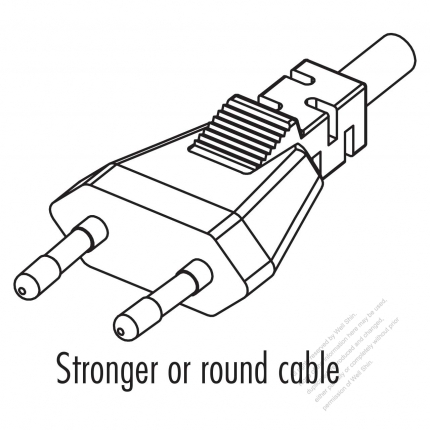 Israel 2-Pin AC Plug, 2.5A 250V