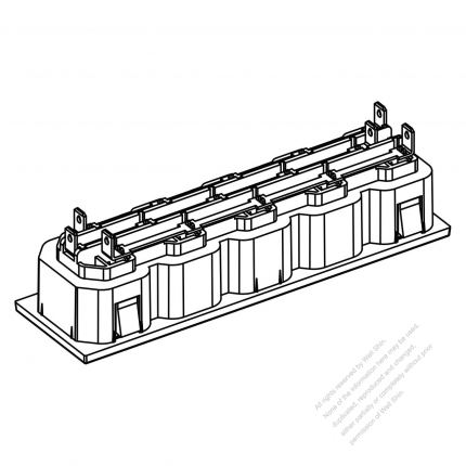 IEC 60320-2 Sheet F Appliance Outlet  X 5, (loose terminal type) 10A/15A