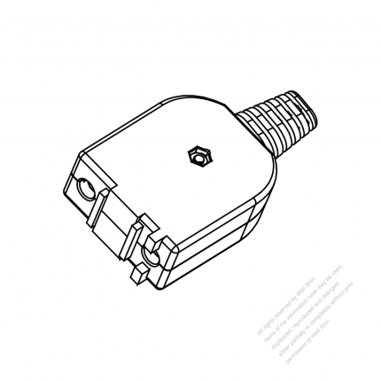 USA/Canada AC Connector 2-Pin Electric Cooker Connectors and inlets 15A 125V