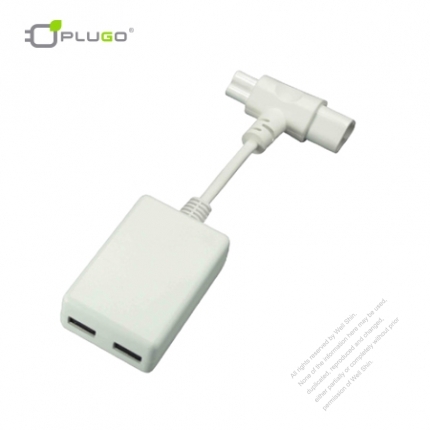 In-line 2 ports USB Charger for Notebook