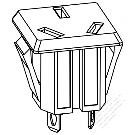 Outlet (China) x 1, Flat prong, CCC (10A), snap-in mounting 10A 250V