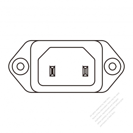 AC Socket IEC 60320-1 (C18) Appliance Inlet 10A 250V