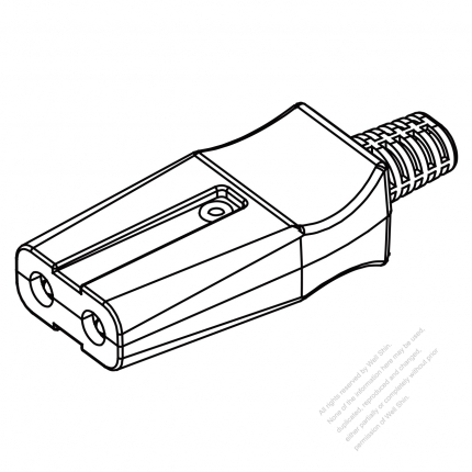 USA/Canada AC Connector 2-Pin Electric Cooker Connectors and inlets 10A 125V