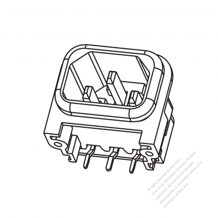 IEC 60320-1 (C14) Appliance Inlet 10A 250V