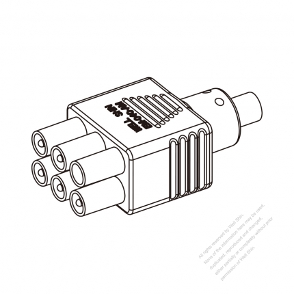 20/30A, 6-Pin Plug Connector