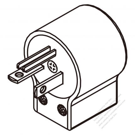 USA/Canada 	(NEMA 5-20P) 3-Pin Straight Blade Plug, 2 P, 3 Wire Grounding, Angled, 20A 125V