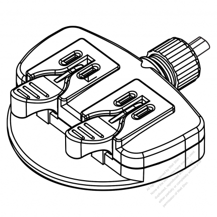 China Type Power Strip 2-Pin Outlet x 2 for office/home, plastic type 10A 250V