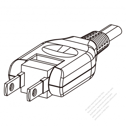 Taiwan/Japan (Rotatable) Plug 2-Pin 7A-15A 125V