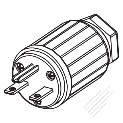 USA/Canada 	(NEMA 6-15P) 3-Pin Straight Blade Plug, 2 P, 3 Wire Grounding, 15A 250V