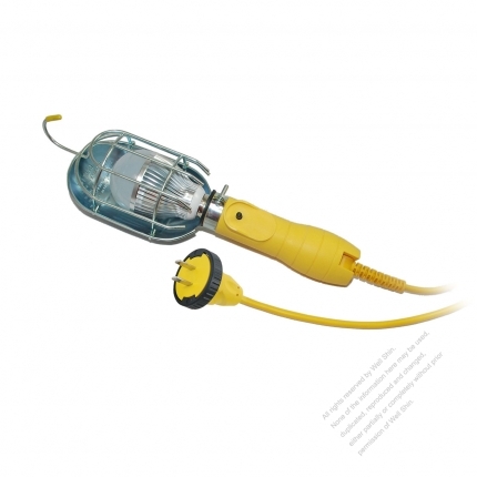 China 7W Working Light W/ extension Cord 2-Pin 2*0.75MMSQ Yellow 2 M (6.56 FT)