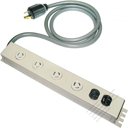 USA/ Canada Type Power Strip NEMA L6-15R outlet x 6, 3-Pin 15A 125V