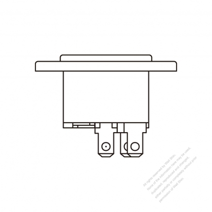 IEC 60320-1 (C14) Appliance Inlet (fuse), Screw Type, 10A 250V