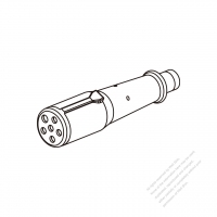 RV, Truck, Trailer  Heavy Duty Vehicle, Small 6-Female Round-Pin, Trailer End Connector