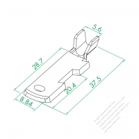 WS-225 Y Polarized Terminal (38°)