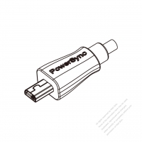 Mini USB B Plug, 8-Pin, (Straight)