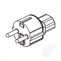 Adapter Plug, European to IEC 320 C13 Female Connector 3 to 3-Pin 10A 250V