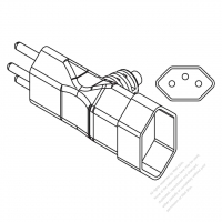 Switzerland 3-Pin T AC Plug, 10A 250V