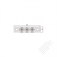 20/30A, 3-Pin Plug Connector, 60mm x 12mm