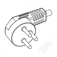 Israel 3-Pin AC Plug, 16A 250V