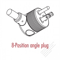 USA/Canada NEMA 5-15P Elbow AC Plug, 2 P/ 3 Wire Grounding 15A 125V