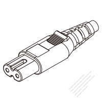 IEC 320 C7 Connectors 2-Pin Straight 2.5A 250V