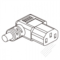 Russia IEC 320 C13 Connectors 3-Pin Angle 10A 250V