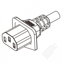 USA/Canada IEC 320 C13 Connectors 3-Pin Straight 10A 125V